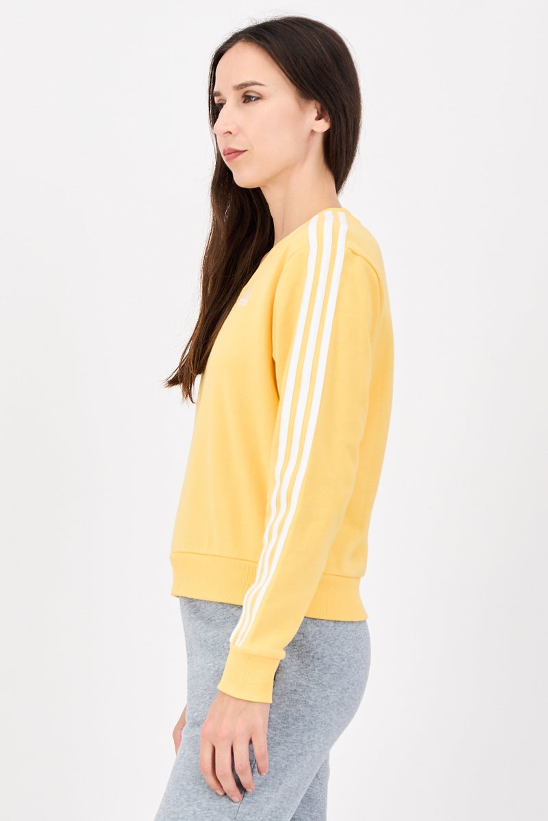 Adidas Women Sportswear Fit Long Sleeve Outdoor Sweatshirt, Yellow - Image 2